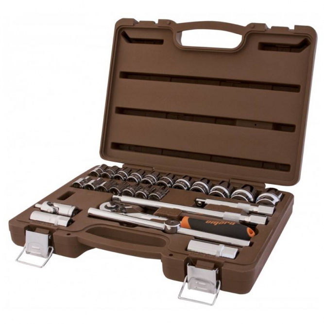Набор головок торцевых с аксессуарами OMBRA 911225 1/2&amp;quot;DR, 8-32 мм, 25 предметов